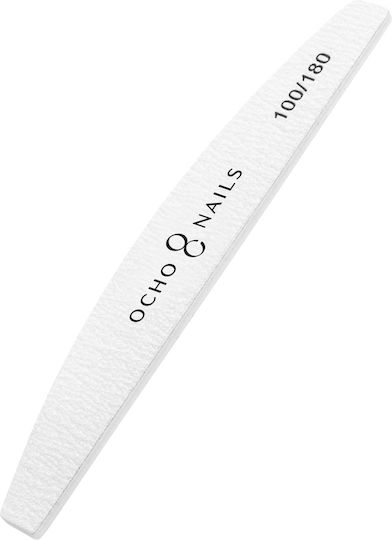 Ocho Nails Half-moon File 100/180 1 Pc Safe Pack