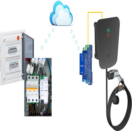 OBO Bettermann Wall Mounted Three-Phase 22kW Charging Station with Built-in Cable Type 2 (6570020)