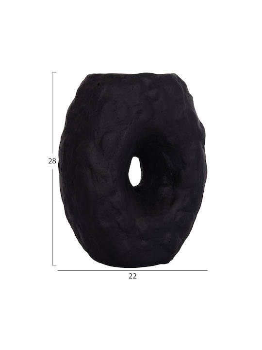 HomeMarkt Decorative Vase Namentis Black 22x13x28cm