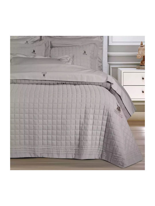 Greenwich Polo Club 2356 Coverlet Queen Size Microfiber Taupe 240x250cm