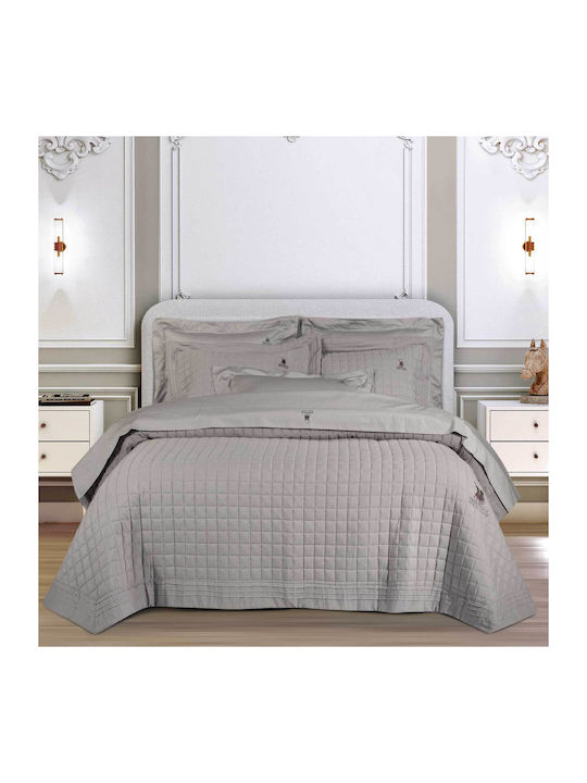 Greenwich Polo Club 2356 Coverlet Queen Size Microfiber Taupe 240x250cm
