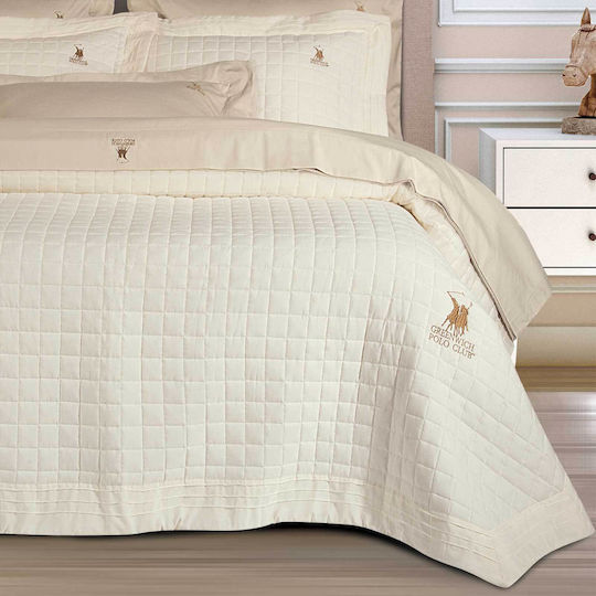 Greenwich Polo Club 2355 Κουβερλί Υπέρδιπλο Microfiber Ecru 240x250cm