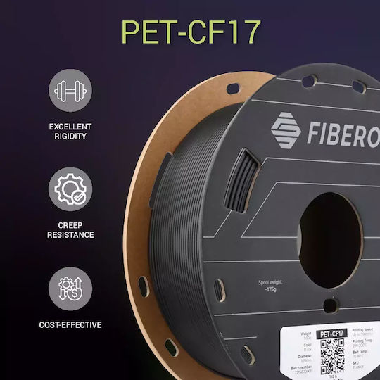 Polymaker PET-CF 3D Printer Filament 1.75mm Gray 0.5kg 1pc Spool