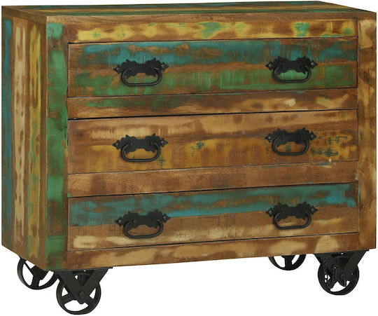 Sideboard made of Solid Wood with Drawers Brown 80x30x65cm
