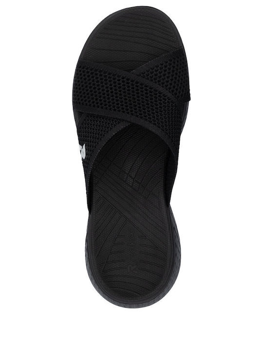 Γυναικεία Ανατομικά Σανδάλια Flatforms Μαύρα