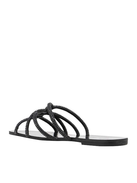 Women's Flat Sandals in Black Color