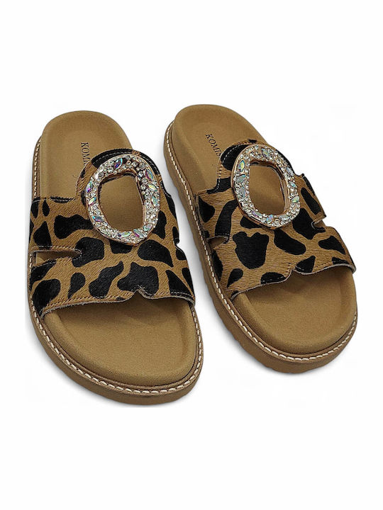 Sandale Casual Damă de Piele Bej C4-Beige