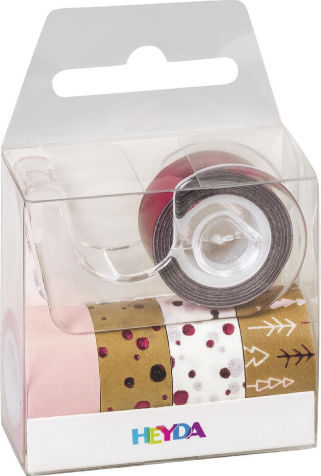 Heyda Set of Assorted Kraft Red Adhesive Tapes 5 pcs 20-3584529
