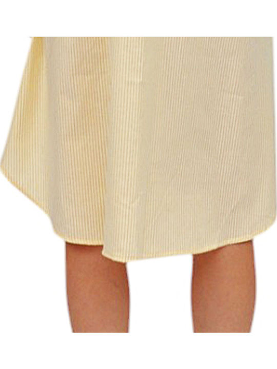 Sommer Midi Hemdkleid Kleid Yellow