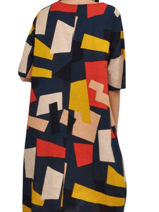 Sommer Midi Kleid Blue