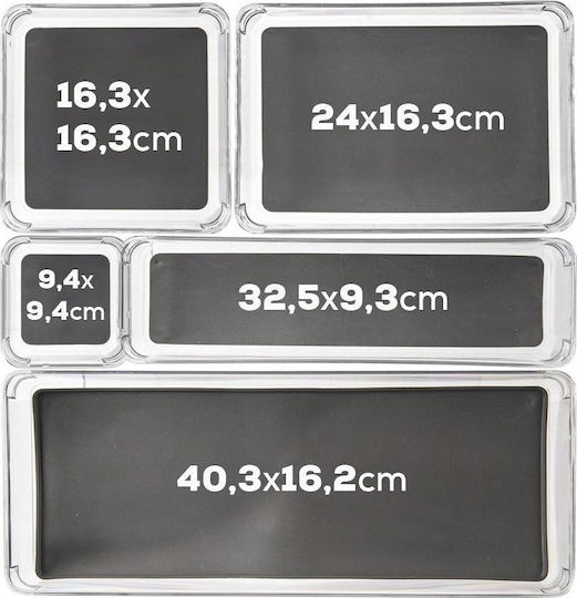 Orion Schubladenteiler Kunststoff in Gray Farbe 16x40x4.5cm Orion Schubladenteiler Kunststoff in Gray Farbe 16x40x4.5cm