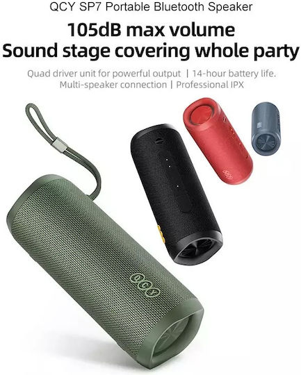 QCY SP7 Waterproof Bluetooth Speaker 40W with Battery Life up to 14 hours Green