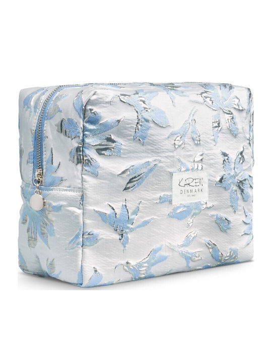 Karen Toiletry Bag Blå Hvid Brokade Beauty