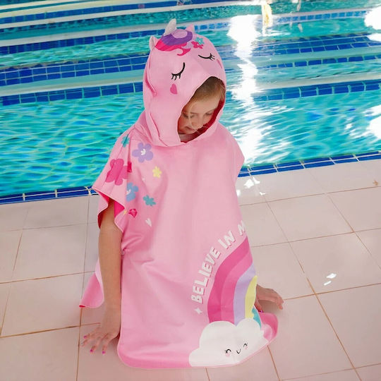Legami Beach Towelling Poncho for Kids Unicorn Ptk0001