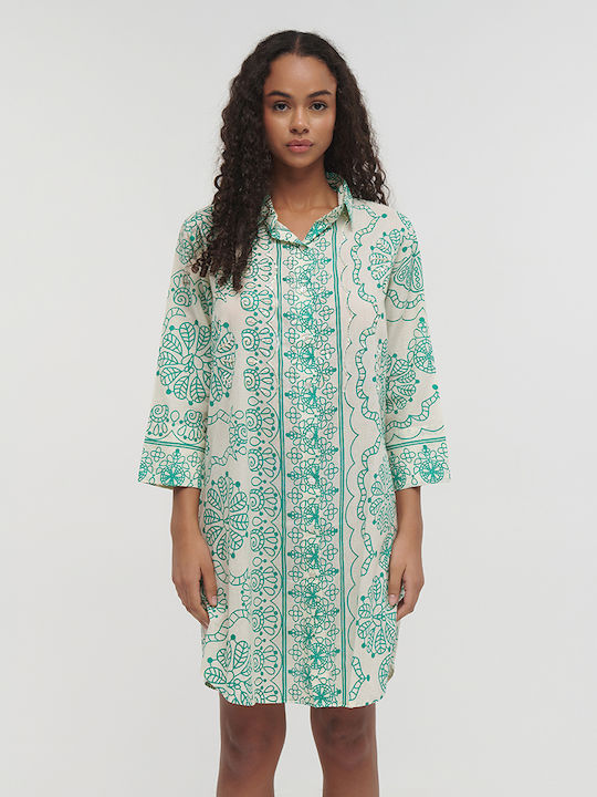 Ble Resort Collection Μανίκι Γυναικείο Καφτάνι Παραλίας Multicolor