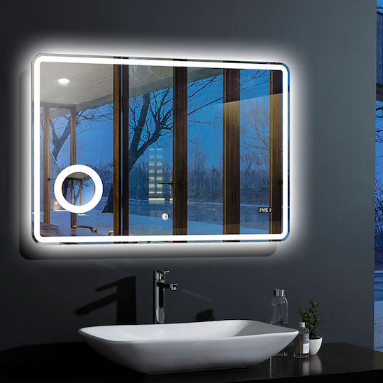 Luminor Cult Увеличаващ Кръгло Банско Огледало LED Touch 18x18см