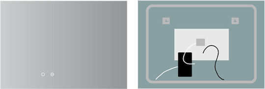 Imex Italia Square Bathroom Mirror Led Touch 80x80cm