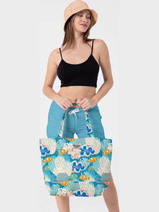 Miami Beach Geantă De Plajă Din Material Textil Albastră