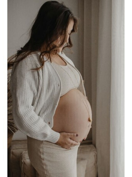 Proud Mama Pregnancy Necklace From Pink Gold Plated Steel Pink