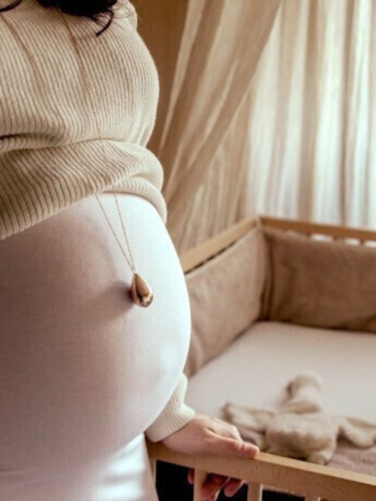 Proud Mama Pregnancy Necklace From Pink Gold Plated Steel Pink