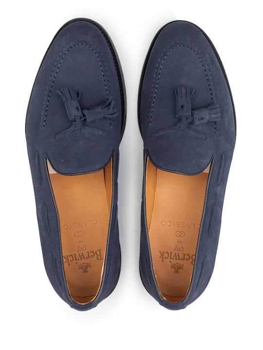 Wildleder Herren Mokassins in Blau Farbe