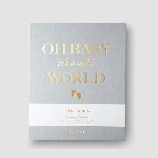 Printworks Photo Album Baby It's A Wild World Grey