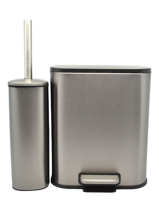 Ankor Inox Σετ Πιγκάλ και Καλαθάκι Μπάνιου Soft Close 5lt Inox Finger Print Proof