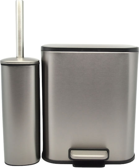 Ankor Inox Σετ Πιγκάλ και Καλαθάκι Μπάνιου Soft Close 5lt Inox Finger Print Proof