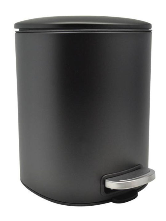 Ankor Inox Σετ Πιγκάλ και Καλαθάκι Μπάνιου Soft Close 5lt Μαύρο Ματ