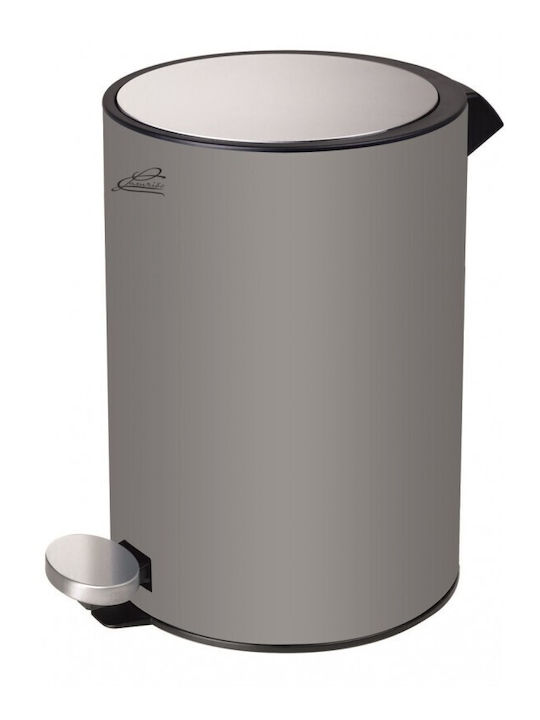 Inter Ceramic Κεραμικό Καλαθάκι Μπάνιου 5lt Γκρι