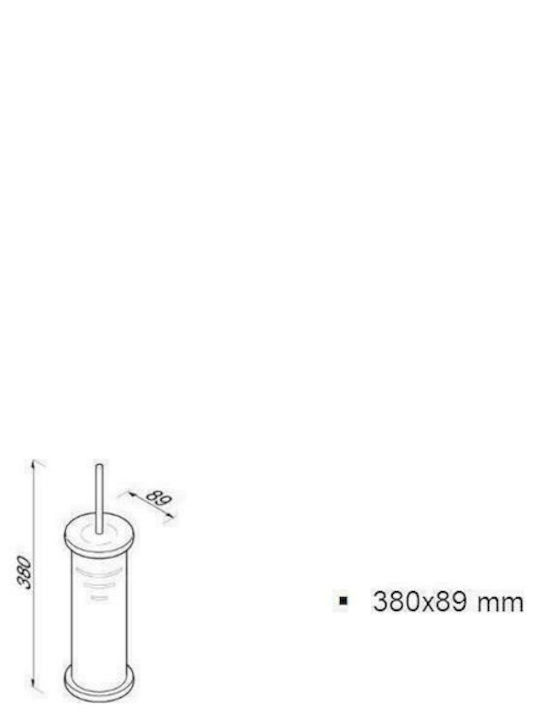 Geesa Metallic Toilet Brush Silver