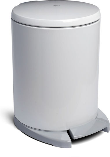 Marva Cigo Inox Καλαθάκι Μπάνιου 6lt Λευκό