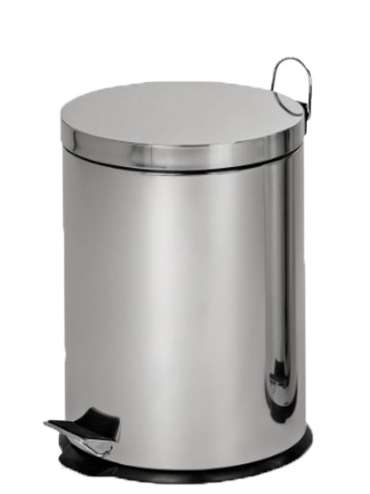 Διανομική Inox Καλαθάκι Μπάνιου Soft Close 5lt Ασημί