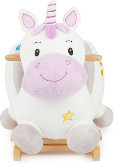 Bieco Schaukelspielzeug Einhorn für 9++ Monate für ein Gewicht bis zu 26kg Weiß