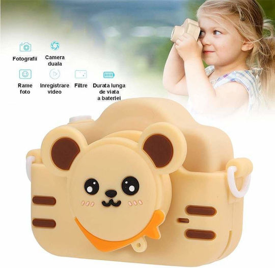 Bear Παιδική Φωτογραφική Μηχανή 20MP Full HD (1080p) Κίτρινη