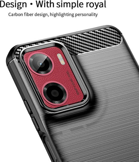 Mofi Brushed Carbon Задна корица Силикон Син (Motorola Moto E15, Motorola G05)