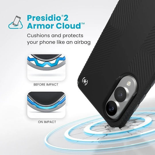 Speck Presidio2 Grip Back Cover Plastic / Tempered Glass Negru (Galaxy S25 Edge)