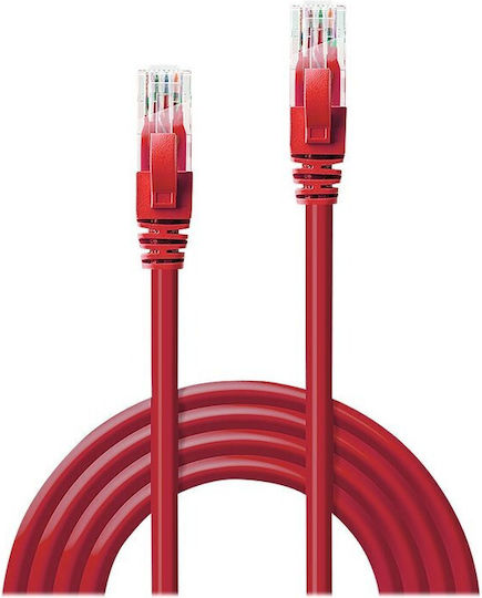 Lindy U/UTP Cat.6 Gigabit Ethernet Network Cable 0.3m Red