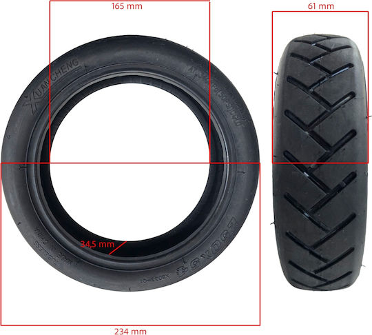 Ελαστικό Tubeless Tire Xuancheng 250×54 Ηλεκτρικό Σκούτερ Xiaomi Mi4