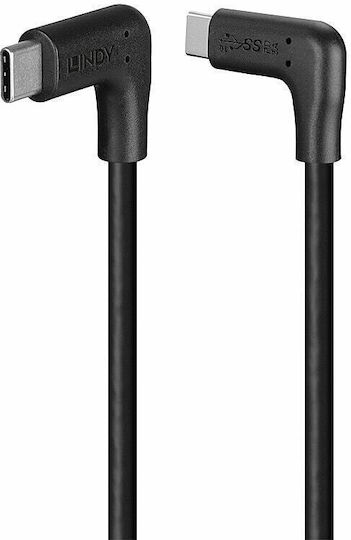 Lindy Редовна USB 2.0 Кабел USB-C мъжки - USB-C мъжки Черен 1м (32023)