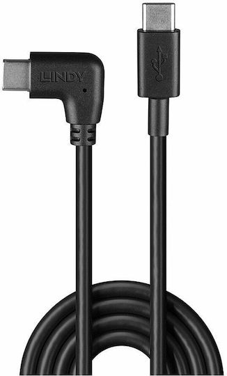 Lindy USB 2.0 Cable USB-C male - USB-C 15W PD Μαύρο 1m 32005