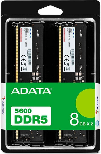 Adata 16GB DDR5 RAM mit 2 Modulen (2x8GB) und Geschwindigkeit 5600 für Schreibtisch