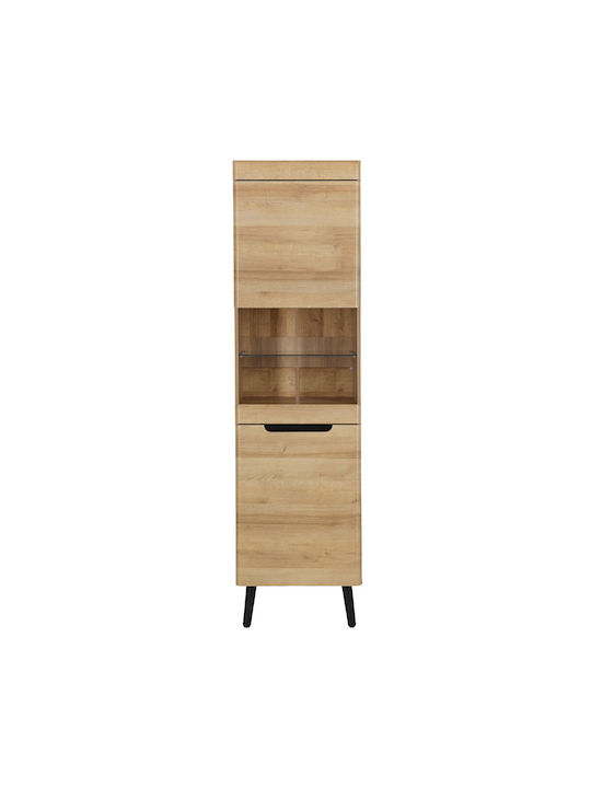 Grif De podea Vitrină de living cu Sticlă Bej 40x53x53cm