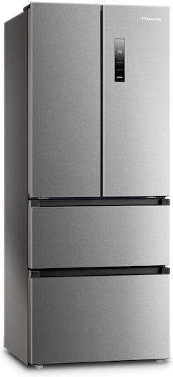 Inventor Ψυγείο Ντουλάπα 391lt Total NoFrost Υ178xΠ70.3xΒ68.6εκ. Inox PSF4D-17870INX