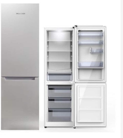 Princess Kühl-Gefrierkombination 296Es H185xB60xT60cm. Inox RCX405PAR