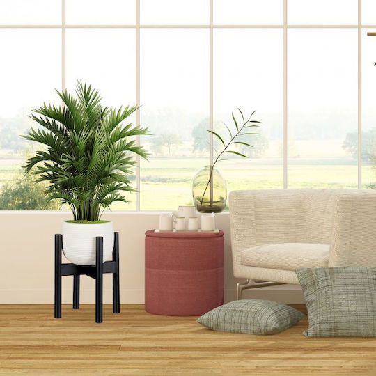 Relaxdays Pot Stand Wooden Black
