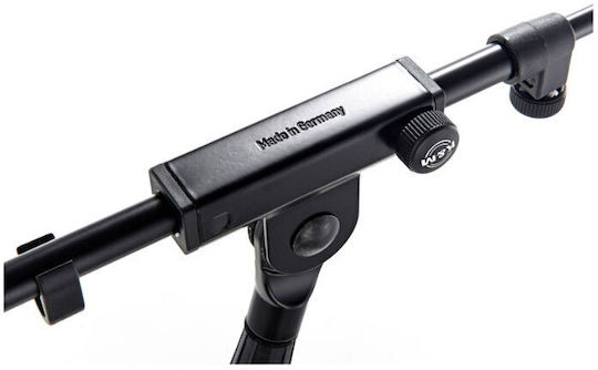 Konig & Meyer 21080 Black Heavy-Duty Microphone Stand Male Type with Folding Legs
