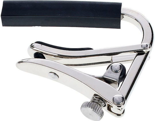 Shubb Metallic Clamp Capo for Electric and Acoustic Guitar Capo Standard Steel String Guitar Silver