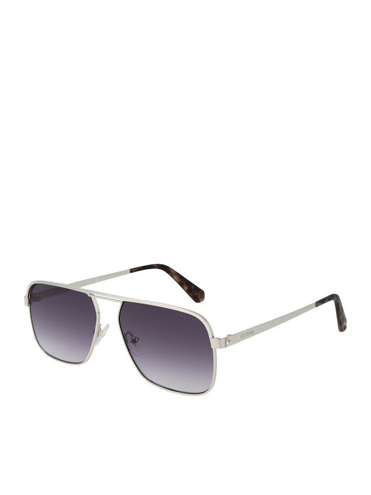 Guess Sunglasses Silver with Metal Frame & Silver Lens