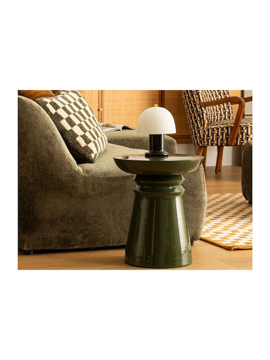 Round Side Coffee Table A-s Jaya Metal Green W38xL38xH43cm